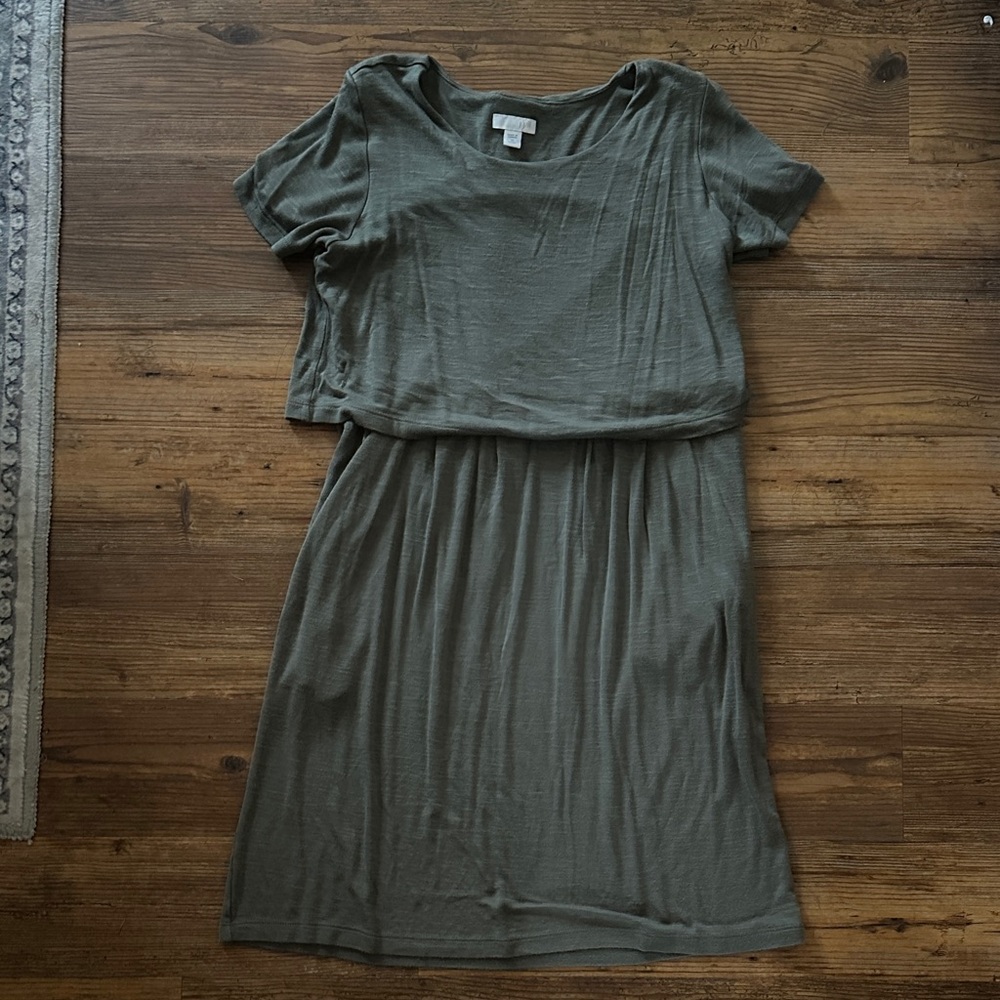 J. Jill Olive Green Casual Dress
